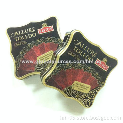 Chocolate Tin Can Packaging, Made of Food Grade Tinplate, Various Shapes and Sizes are Available